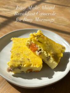 Easy Breakfast Casserole with Sweet Potato & Sausage